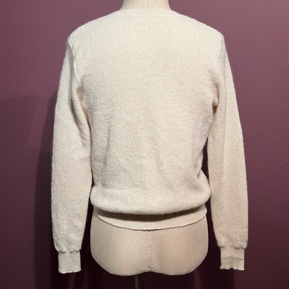 Peruvian Connection Cream V-Neck Alpaca Sweater - Picture 2 of 10